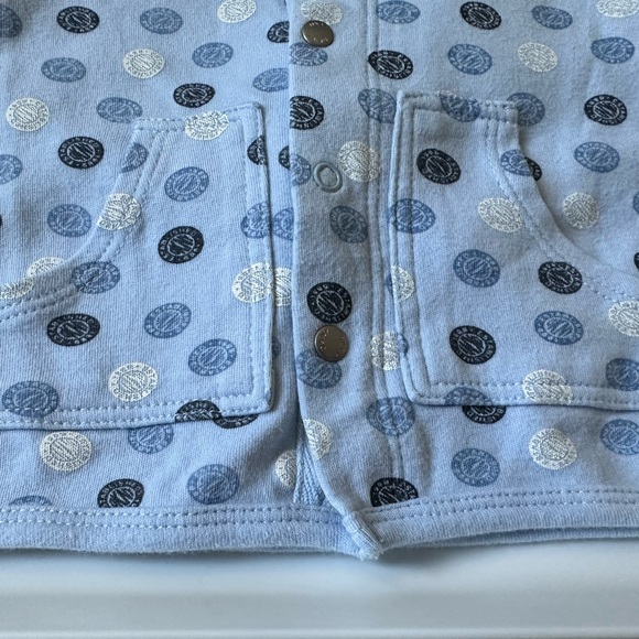 DKNY BABY 6-9 months Boys blue long sleeve quilted snap up outerwear - Picture 13 of 15